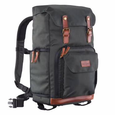 Mantona Fotorucksack Luis Retro grün