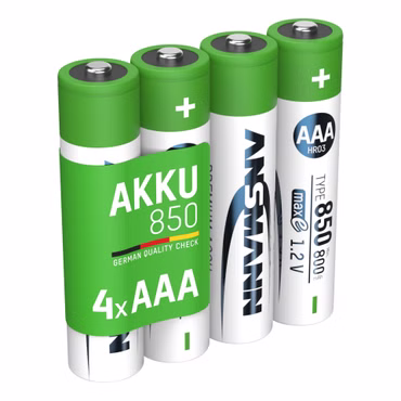 1x4 Ansmann NiMH Akku Micro AAA Typ 850 800 mAh maxE