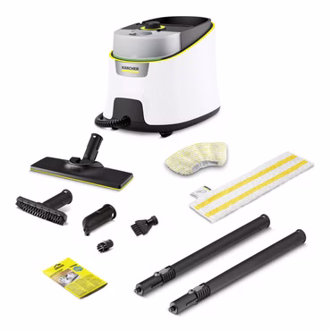 Dampfreiniger SC 4 Deluxe EasyFix (weiß/schwarz, 2.250 Watt, mit Bodenreinigungsset EasyFix)