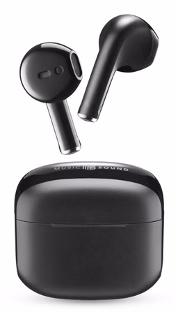 Music+Sound SWAG schwarz TWS-Kopfhörer Bluetooth,bis zu 20h,Touch,Auto-Pairing