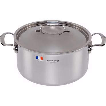 De Buyer Affinity Bratentopf Edelstahl mit Deckel 28 cm