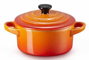 4x1 Le Creuset Mini Braeterset m.Deckel 10x5cm ofenrot