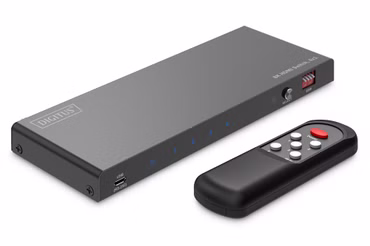 8K HDMI Switch, 4x1 (schwarz, mit Fernbedienung)