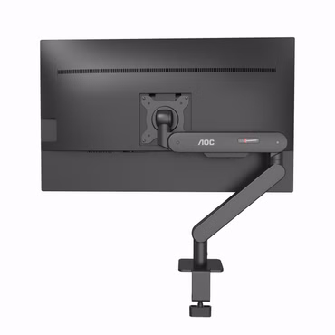AOC AM400B - Befestigungskit (Monitorarm, Klemmmontagesockel, Tischplattenbohrung, Gasfeder) - einstellbarer Arm - für Flachbildschirm - Aluminiumlegierung - Schwarz - Bildschirmgröße: 43.18-86.36 cm (17"-34") - Tischmontage
