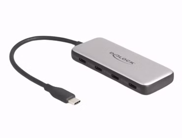 Delock USB 10 Gbps USB Type-C Hub mit 4 x USB Type-C Buchse und PD 85 Watt