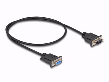 Delock Seriell Kabel RS-232 D-Sub9 Stecker zu Buchse mit schmalem Steckergehäuse 0,5 m
