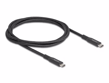 Delock - USB-Kabel - 24 pin USB-C (M) zu 24 pin USB-C (M) - 20 V - 5 A - 1 m - E-marker, unterstützt Power Delivery 3.0 - Schwarz