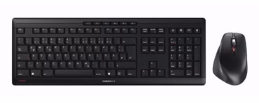 CHERRY STREAM DESKTOP COMFORT - Tastatur-und-Maus-Set - 100% - full size - kabellos - 2.4 GHz - QWERTZ - Deutsch - Tastenschalter: CHERRY SX - Schwarz