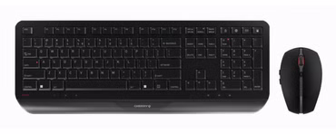 CHERRY GENTIX DESKTOP - Tastatur-und-Maus-Set - kabellos - 2.4 GHz - Englisch - Schwarz