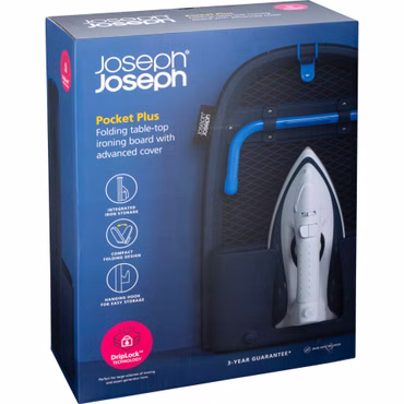 Joseph Joseph Pocket Plus Klappbares Tisch-Bügelbrett blau