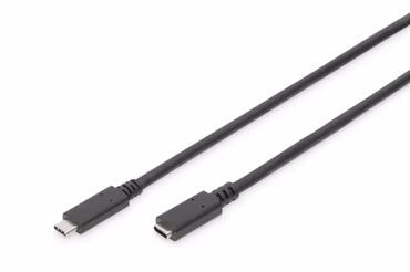 DIGITUS USB 2.0 Verlängerungskabel Typ C -C St/Bu 2.0m, sw