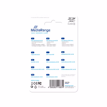 CARD SD- 64GB SDXC Klasse 10. 64GB