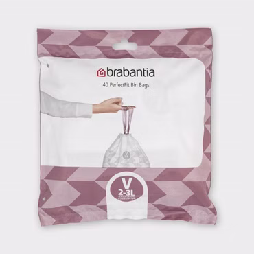 Brabantia PerfectFit Müllbeutel NewIcon, Codierung V (3 Liter)