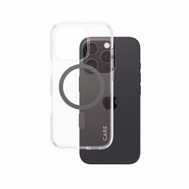 CARE by PanzerGlass Flagship Case Transp. BK MagSafe iP 16 P