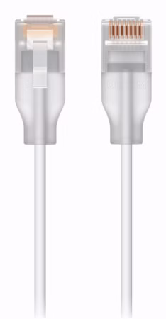 UniFi Etherlighting Cat.6 Patch Kabel (weiß/transparent, 3 Meter)