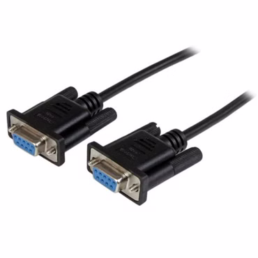 StarTech.com 2m DB9 RS232 Seriell Nullmodemkabel - Bu/Bu - 9-pin seriell Null-Modem Anschlusskabel - Schwarz - Nullmodemkabel - DB-9 (W) zu DB-9 (W) - 2 m - geformt, Daumenschrauben - Schwarz - für P/N: PCI2S5502, PEX4S953, PEX4S953LP
