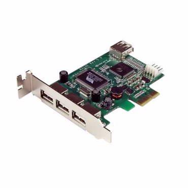 StarTech.com 4 Port USB 2.0 HighSpeed PCI Express Low Profile Schnittstellenkarte - 1 x USB 2.0 intern (Buchse) 3 x USB extern (Buchse) - USB-Adapter - PCIe Low-Profile - USB, USB 2.0 - 4 Anschlüsse - für P/N: ST4200MINI2