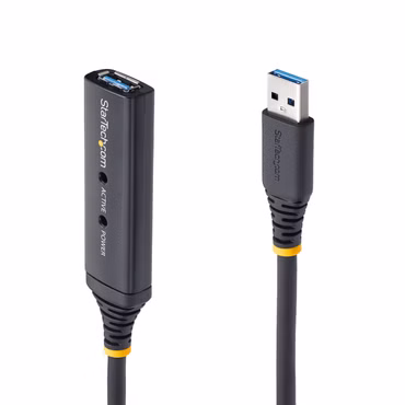 StarTech.com 5 m aktives USB 3.0 Verlängerungskabel - Stecker/Buchse - USB 3.0 SuperSpeed Kabel Verlängerung - USB-Verlängerungskabel - USB Typ A (M) zu USB Typ A (W) - USB 3.0 - 5 m - aktiv - Schwarz - für P/N: PEXUSB3S2EI, PEXUSB3S42, PEX