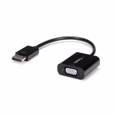StarTech.com DP2VGA3 DisplayPort auf VGA Video Adapter / Konverter (1920x1200, DP auf VGA, Stecker/Buchse) - Display-Adapter - DisplayPort (M) zu HD-15 (VGA) (W) - 10 cm - aktiv - Schwarz - für P/N: DK31C3HDPD, DK31C3HDPDUE, DKM30CHDPD, DK