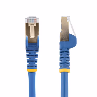 StarTech.com 1m CAT6A Ethernet Cable, 10 Gigabit Shielded Snagless RJ45 100W PoE Patch Cord, CAT 6A 10GbE STP Network Cable w/Strain Relief, Blue, Fluke Tested/UL Certified Wiring/TIA - Category 6A - 26AWG (6ASPAT1MBL) - Patch-Kabel - RJ-45