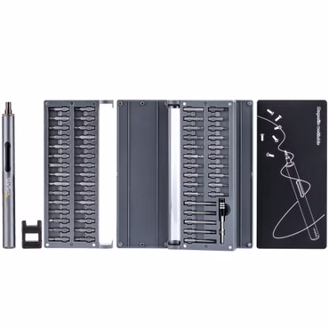 StarTech.com 55-Bit Electric Precision Screwdriver Set - Portable Cordless Battery Powered Bit Driver Kit for Electronics, Laptop, Computers, Tablet & Phone Repairs - Magnetic Work Pad - Elektrischer Präzisionsschraubendreher - schnurlos 4