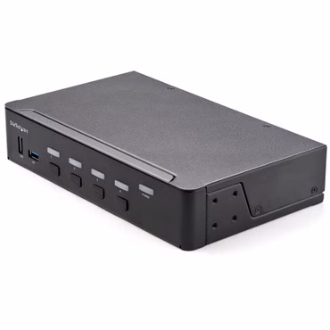 StarTech.com 4 Port HDMI KVM Switch - Einzelmonitor 4K 60Hz Ultra HD HDR - HDMI 2.0 KVM Switch mit 2 Port USB 3.0 Hub (5 Gbit/s) und 4x USB 2.0 HID, Audio - Hotkey - TAA (SV431HU34K6) - KVM-/Audio-Switch - 4 x KVM/Audio - 1 lokaler Benutzer