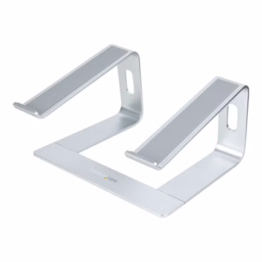 StarTech.com Schreibtisch Laptophalter, Laptophalterung/Laptop ablage/erhöhung bis 5kg Tragkraft, Notebook Ablage/Laptop Riser für Macbook Air/Pro, Dell XPS, Lenovo, Aluminium (LAPTOP-STAND-SILVER) - Notebook-Ständer - 13" - 17" - Silber