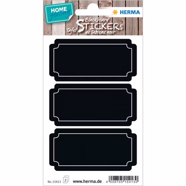 HERMA Tafeletiketten Schilder schwarz 6St.
