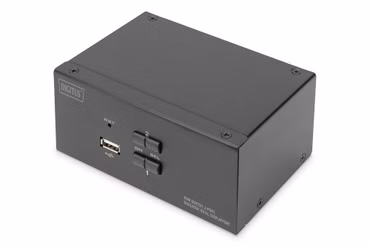DIGITUS KVM Switch, 2-Port, 4K60Hz, 4xDP in,2xUSB-B,2xAudio