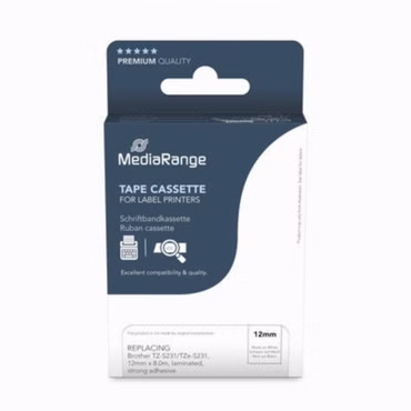MediaRange Schriftbandka. Brother TZ-231/TZe-231 12mm 4m sw