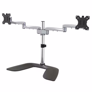 StarTech.com Monitorhalterung für zwei Monitore - Ergonomisches Monitorstand für VESA Bildschirme bis zu 32" und 8 kg - Freistehende gelenkige Bildschirmhalterung - Höhenverstellbar (ARMDUALSS) - Aufstellung - für 2 Monitore - Kunststoff,