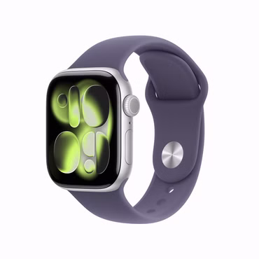 Apple Watch S11 Aluminium 42mm Silber (Sportarmband nebelviolett) M/L