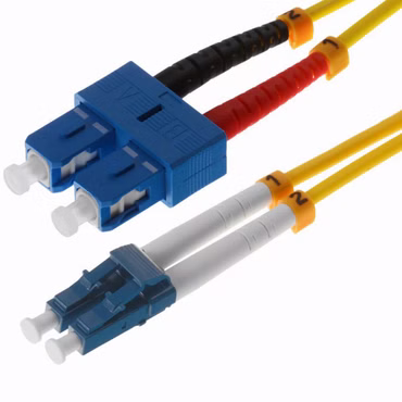 helos LWL Patchkabel LC/SC Duplex 9/125µm OS2 gelb 5,0m