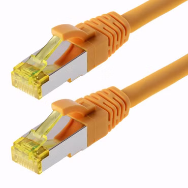 helos Cat.6a Patchkabel Ultraflex GHMT AWG 26/7 gelb 30,0m