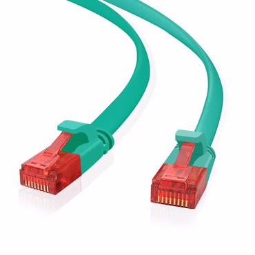 helos ultra flaches Patchkabel U/UTP Cat 6 grün 20,0m