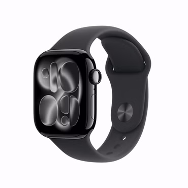 Watch Series 11 (schwarz (glänzend), Aluminium, 42 mm, Sportarmband schwarz M/L, Cellular)