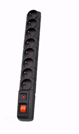 ACAR S8 Schwarz 8 AC-Ausgänge 230 V 5m