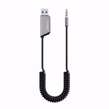 Savio TR-16 Transmitter AUX Adapter mit Freisprechfunktion Bluetooth 5.3 Google Assistant/Siri