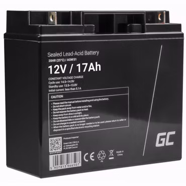 Green Cell AGM51 Fahrzeugbatterie Plombierte Bleisäure (VRLA) 17 Ah 12 V