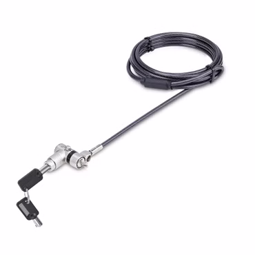 StarTech.com Universal Laptop Lock 6.6ft (2m), Security Cable For Notebook Compatible With Noble Wedge®/Nano/K-Slot, Keyed Locking Cable - Anti-Theft Cut-Resistant Steel Cable (UNIVK-LAPTOP-LOCK) - Sicherheitskabelschloss - Schwarz, Silber