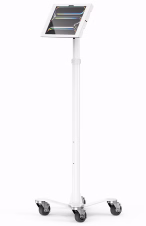 Compulocks iPad Pro M4 13" (2024), Apex Enclosure Rolling Cart - Rise Freedom - Wagen - für Tablett - mit Rollen - verriegelbar - medizinisch - weiß - Bildschirmgröße: 33.02 cm (13") - freistehend - für Apple 13-inch iPad Pro (M4)
