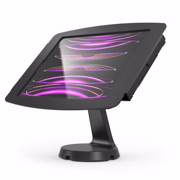 Compulocks iPad Pro 12.9" (3-6th Gen) Space Enclosure Mast Counter Stand - Befestigungskit (Gehäuse, Mastständer) - für Tablett - verriegelbar - hochwertiges Aluminium - Schwarz - Bildschirmgröße: 32.8 cm (12.9") - Theke - für Apple 12.9-in