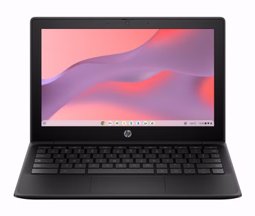 HP Fortis 11 G1m Chromebook - Kompanio 520 2.05 GHz - Chrome OS - Mali-G52 MP2 - 8 GB RAM - 64 GB eMMC - 29.5 cm (11.6") IPS Touchscreen 1366 x 768 (HD) - Wi-Fi 6, Bluetooth - Jet Black - kbd: Deutsch