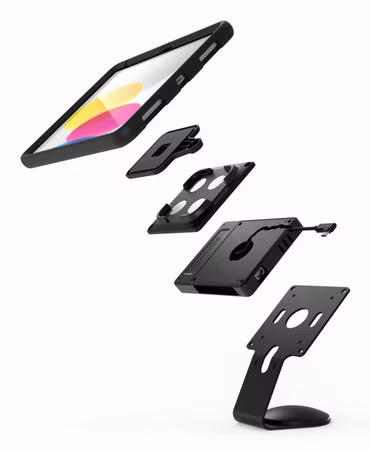Compulocks Universal Tablet Magnetic Core Counter Stand or Wall Mount Plus Hub - Befestigungskit (Aufstellung) - für Tablett - Universal, magnetisch - Schwarz - Wandmontage, Tischmontage