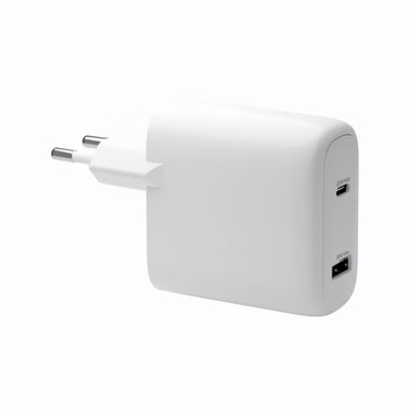 dbramante1928 re-charge - Netzteil - 65 Watt - 2 Ausgabeanschlussstellen (24 pin USB-C, USB) - weiß - Europa