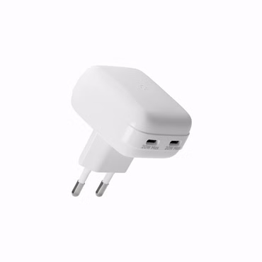 dbramante1928 re-charge Pro - Netzteil - flach - 20 Watt - 3 A - 2 Ausgabeanschlussstellen (24 pin USB-C) - weiß - Europa