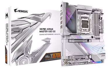 X870E AORUS MASTER X3D ICE (silber/weiß)