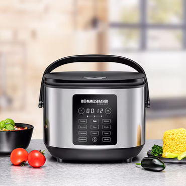 Multi-Reiskocher MRK 650 (edelstahl/schwarz, 600 Watt, 3 Liter)