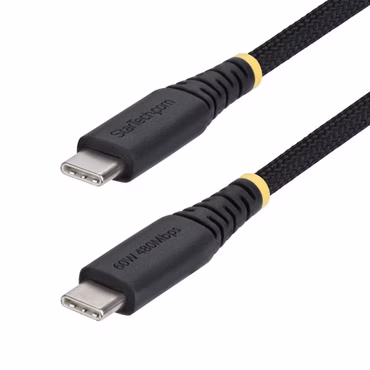 STARTECH.COM 15cm USB-C Ladekabel 60W 3A PD Geflochtenes Nylon-TPE Mantel Robustes USBC Laptop-Handy Ladekabel USB 2.0