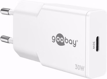 USB-C PD GaN Schnellladegerät Slim (30 W) (weiß)